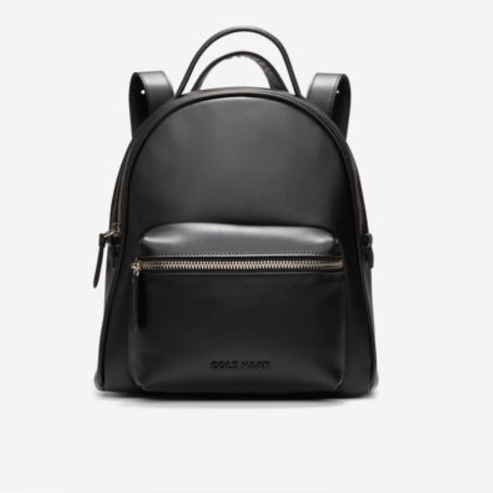 Cole Hann Black Grand Ambition Mini Backpack with Gold Hardware- NWT